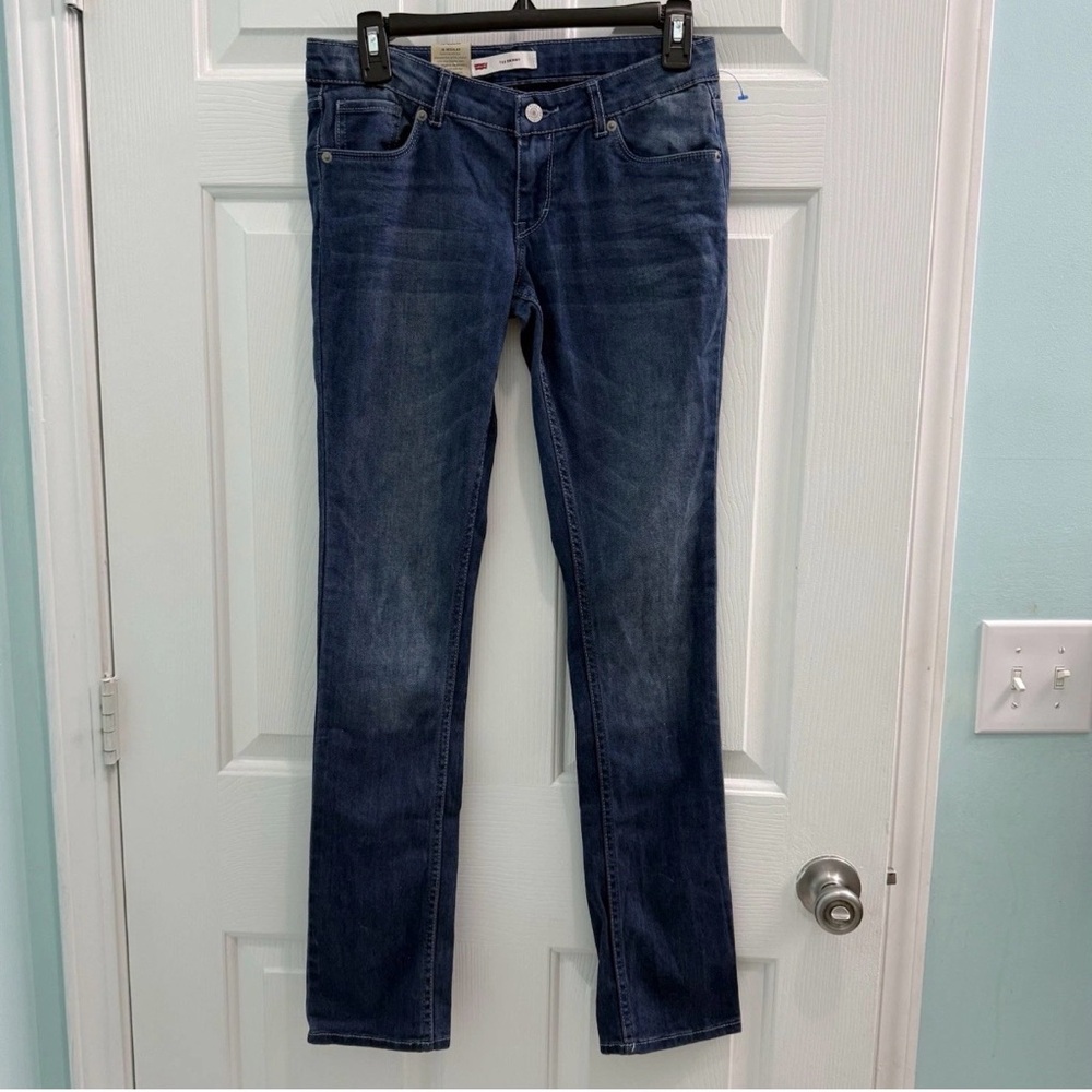 NWT Levi's 711 Skinny Girl's Size 16 Reg Adjustable Waistband Denim Blue Jeans